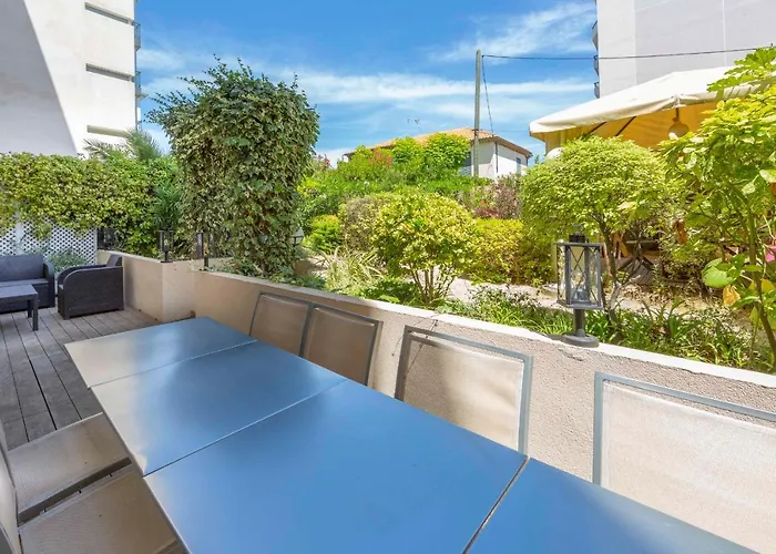 Daire 2 Bedrooms2 Bathroomsdouble Terrace & Garden In Palm Area Cannes